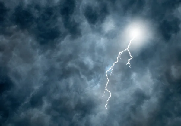 Stock image Lightning in Dark Storm Clouds