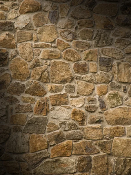 대각선으로 불 벽돌 바위 벽 — 스톡 사진