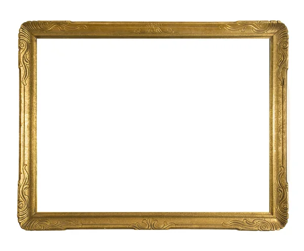 Antieke gouden sierlijke afbeeldingsframe — Stockfoto