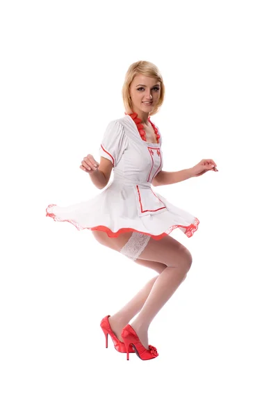Sexy mladá zdravotní sestra — Stock fotografie