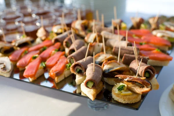 stock image Table with snacks