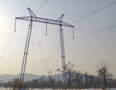 bir yüksek gerilim elektrik ana destek