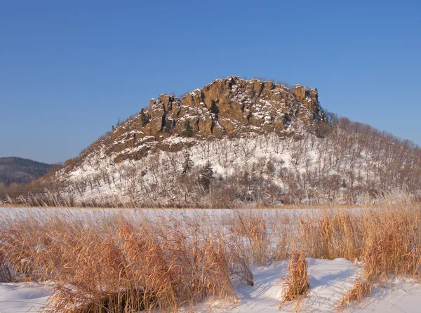 Rocas en la mañana de invierno — Foto de Stock