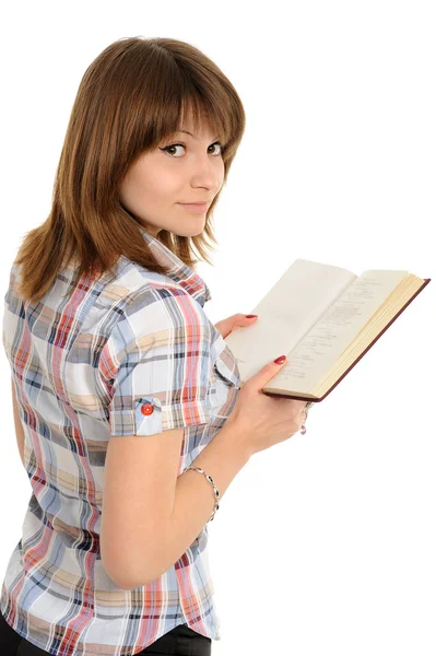 Mujer joven con libro — Foto de Stock