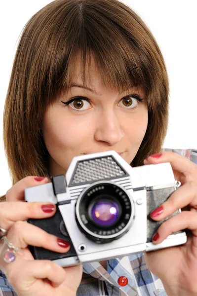 Gir con fotocamera vintage — Foto Stock