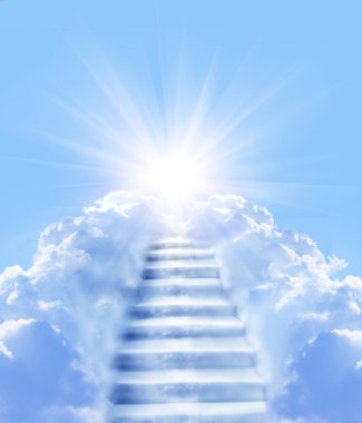 Stairs in sky clipart