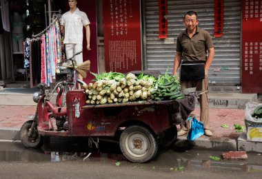 Chinese street seller clipart