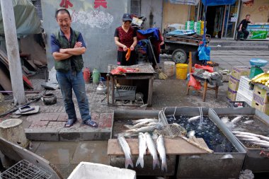 Chinese street market clipart