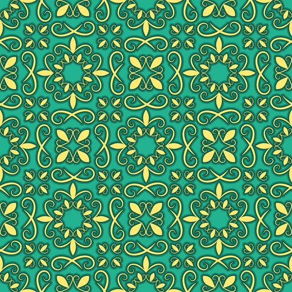 Vector seamless bright pattern, oriental style — Stock Vector