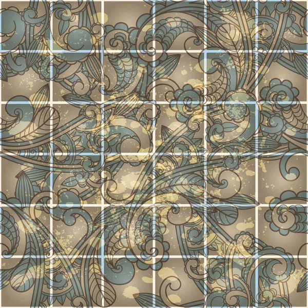 Διάνυσμα αδιάλειπτη μοτίβο paisley σε grungy φόντο — Διανυσματικό Αρχείο