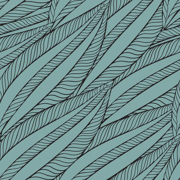 Vektor nahtloses Muster mit flippigen Blättern — Stockvektor