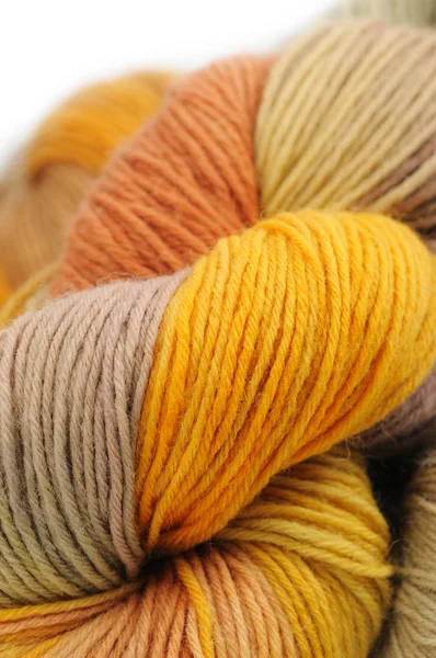 Primo piano di filati di lana colorati — Foto Stock