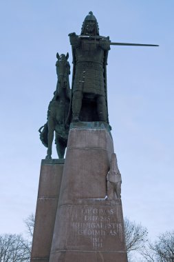 Gediminas heykeli, vilnius, Litvanya