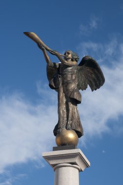 Angel statue at Uzupio, Vilnius, Lithuania clipart