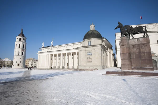 Domplatz in Vilnius, Litauen — Stockfoto