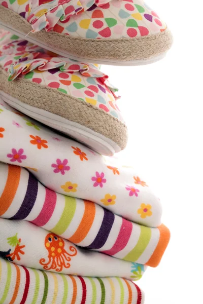 Stack of infant clothes — Stock Photo, Image
