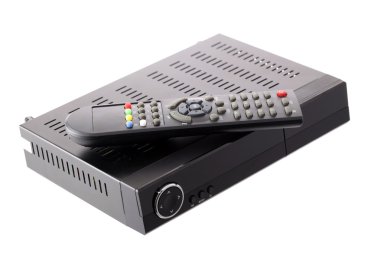 Receiver for satellite and DVB-T television clipart