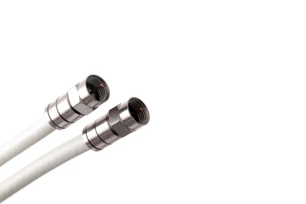 Connectors on coaxial cables — Stock Photo, Image