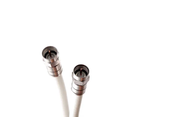 Conectores em cabos coaxiais — Fotografia de Stock