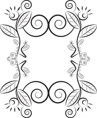 Original floral frame clipart