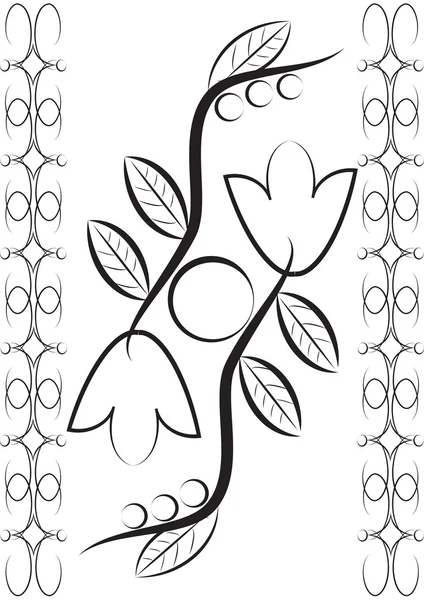 Cadre floral original — Image vectorielle