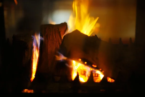 Kamin Flamme Hintergrund — Stockfoto