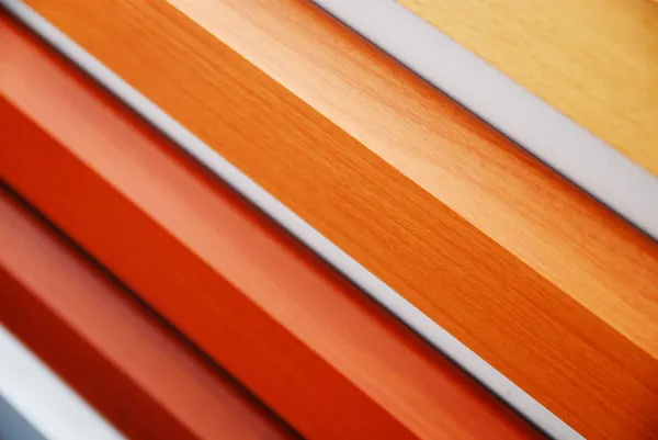 Dřevěné panely vzorky v úložišti — Stock fotografie