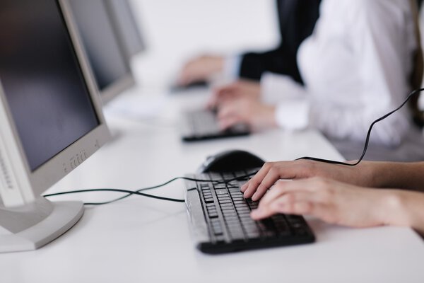 Business group working in customer and helpdesk office