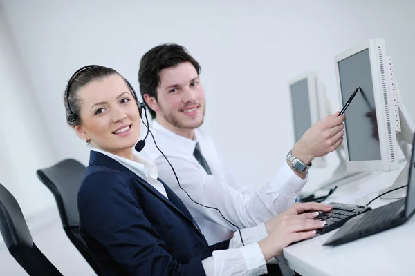 Business group working in customer and helpdesk office — Stock Photo, Image
