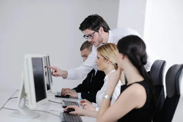 Business group working in customer and helpdesk office Stock Image