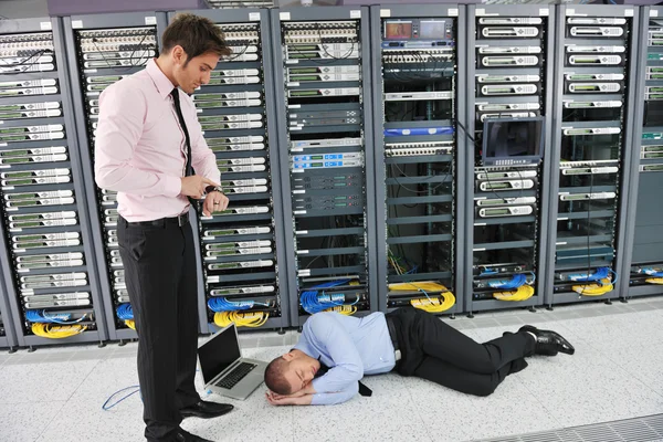 System fail situation in network server room — Stock Photo, Image