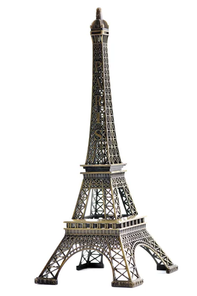 孤立的巴黎埃菲尔铁塔模型 — 图库照片