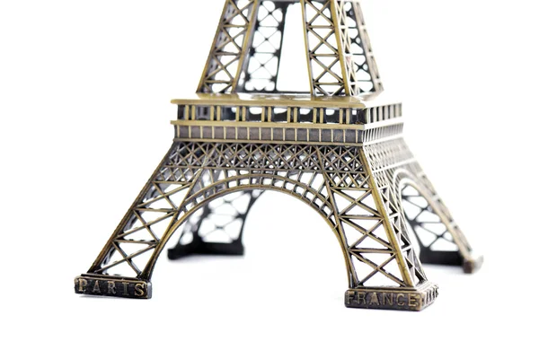 Paris eiffel wieża model na białym tle — Zdjęcie stockowe