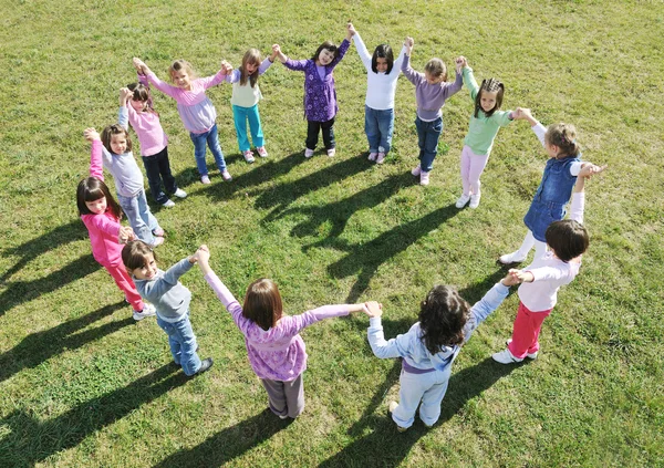 Preschool kids outdoor have fun — Stock Photo, Image