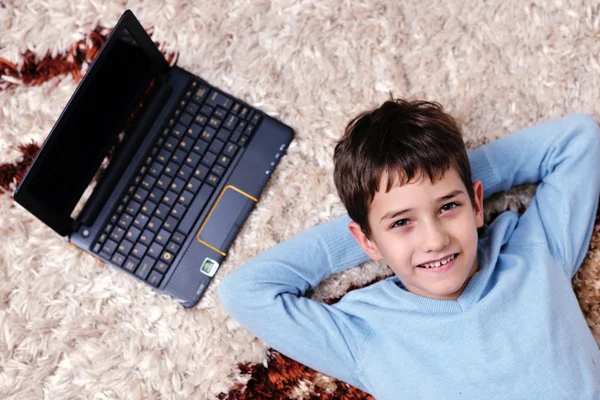 Happy boy at home relax Royalty Free Stock Images