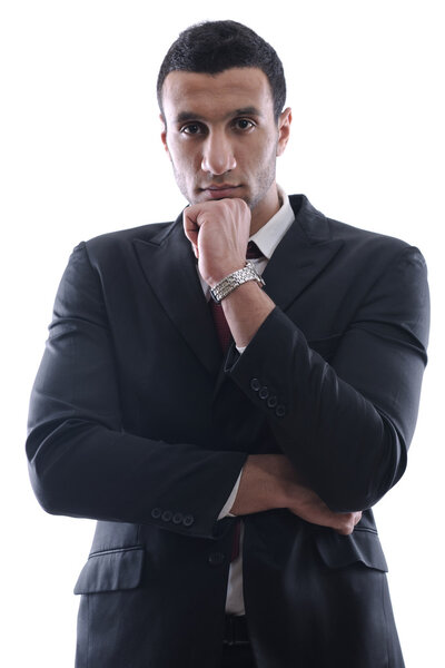 Business man isolated over white background