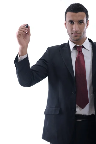Business man draw with marker on empty space — Stock Photo, Image