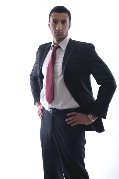 Business man isolated over white background — Stock Photo, Image