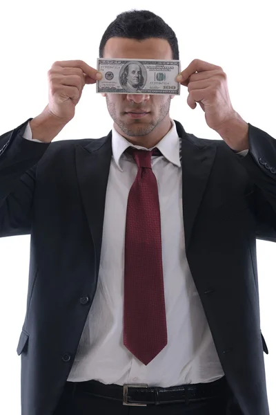 Business man holding money — Stock Photo, Image