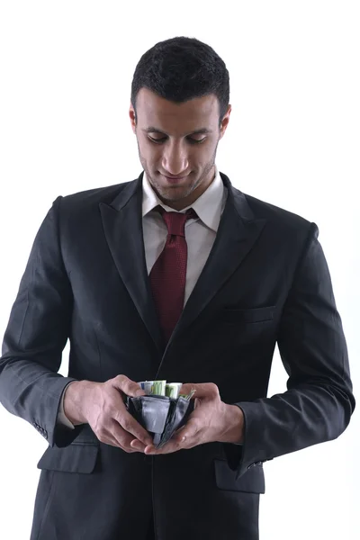 Iş adamı holding para — Stok fotoğraf