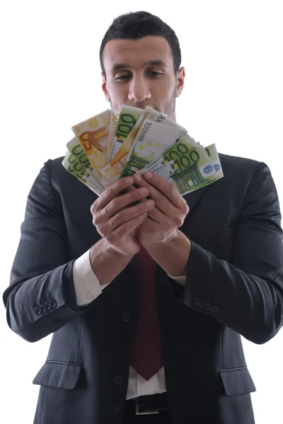Iş adamı holding para — Stok fotoğraf