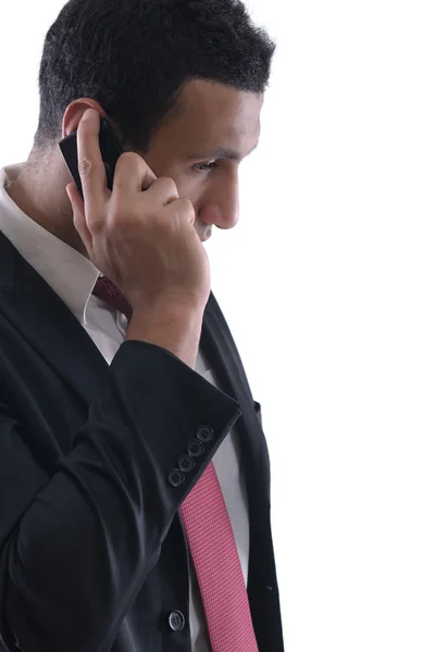 Бизнес-человек с мобильным телефоном — стоковое фото