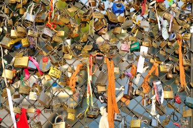 Love locks in Paris clipart