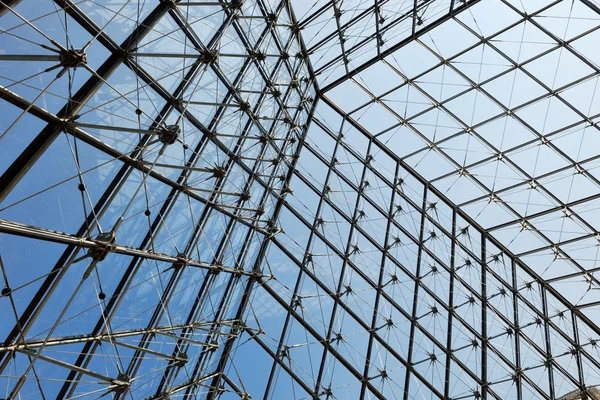 Metal roof top structure with glass construction — Stock Photo, Image