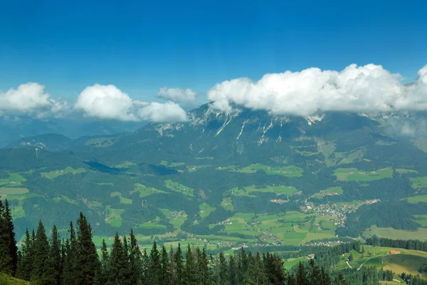 Panoramablick auf die Tiroler Alpen im Sommer — Stockfoto