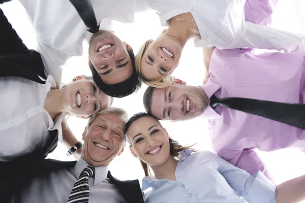 Business with their heads together — Stock Photo, Image