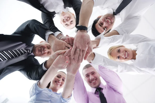 Business with their heads together Stock Image