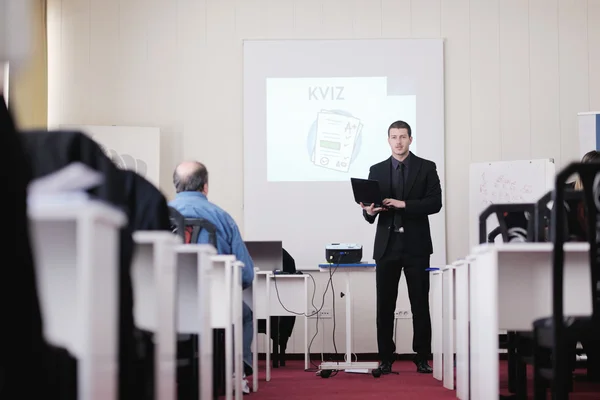 Business man on seminar — Stock Photo, Image