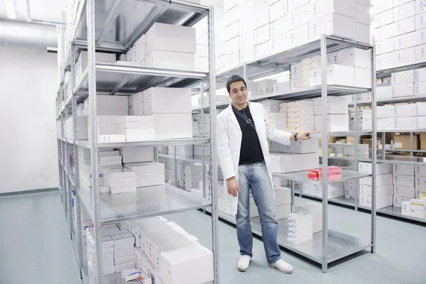 Medical factory supplies storage indoor — Stock Photo, Image