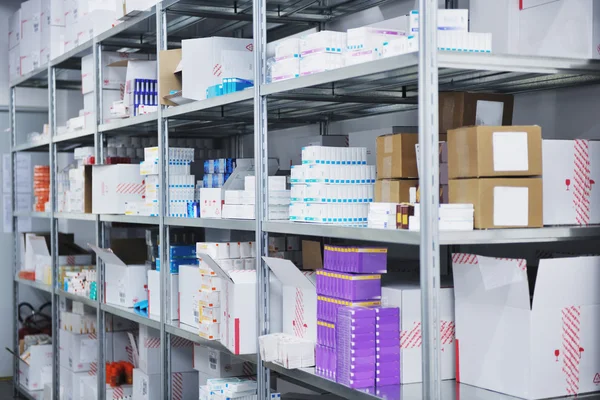 Fábrica médica fornece armazenamento interior — Fotografia de Stock